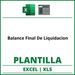 Formato de Balance Final De Liquidacion Excel