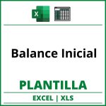 Formato de Balance Inicial Excel