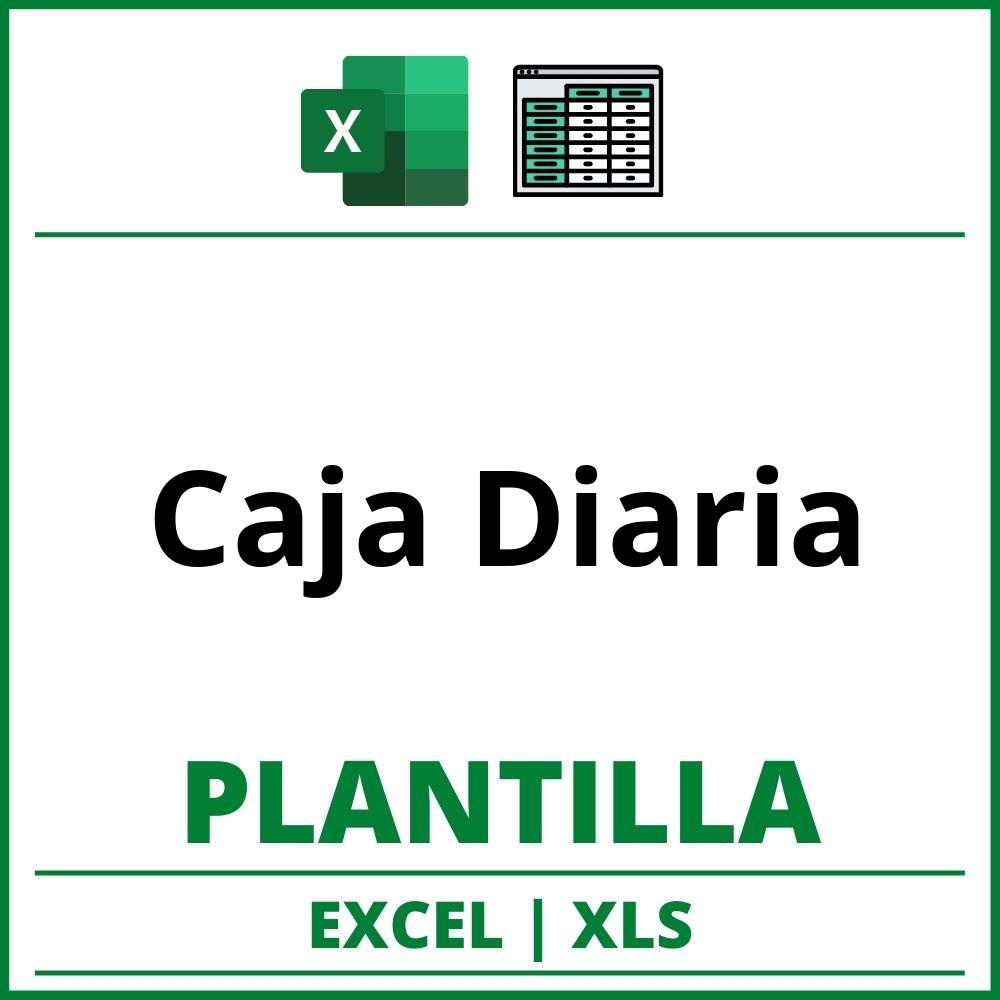 Formato de Caja Diaria Excel