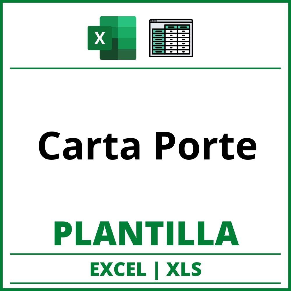 ▷ Formato de Carta Porte Excel | XLS