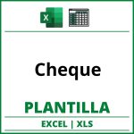 Formato de Cheque Excel