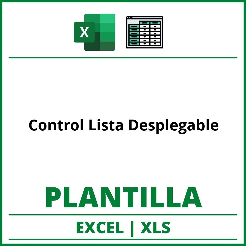 Formato de Control Lista Desplegable Excel