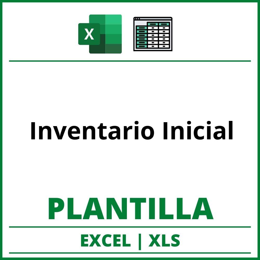 Formato De Inventario Inicial Excel Xls 1753