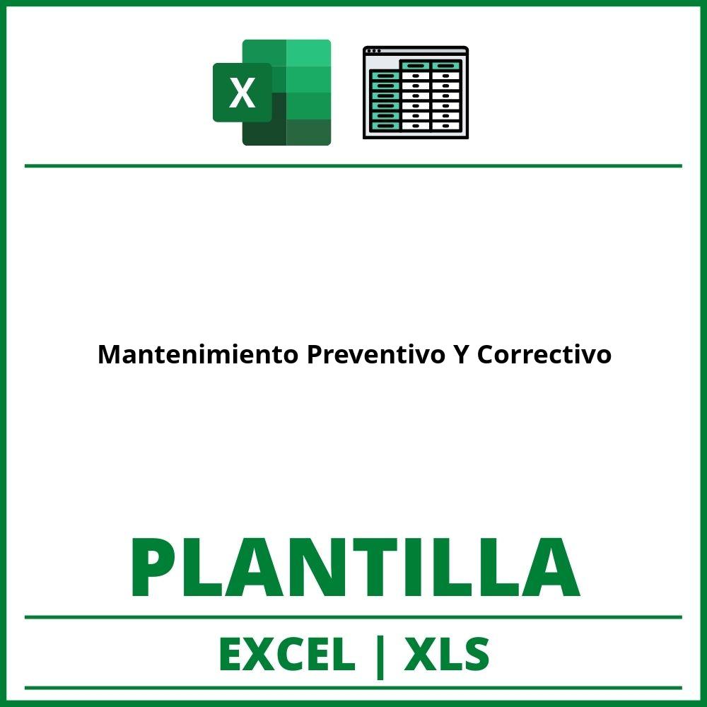 Formato de Mantenimiento Preventivo Y Correctivo Excel