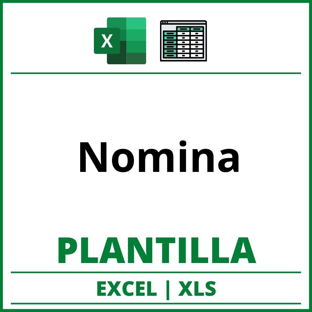 Formato de Nomina Excel