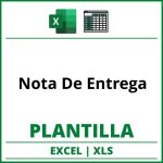 Formato de Nota De Entrega Excel