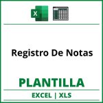Formato de Registro De Notas Excel