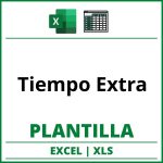 Formato de Tiempo Extra Excel