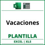 Formato de Vacaciones Excel