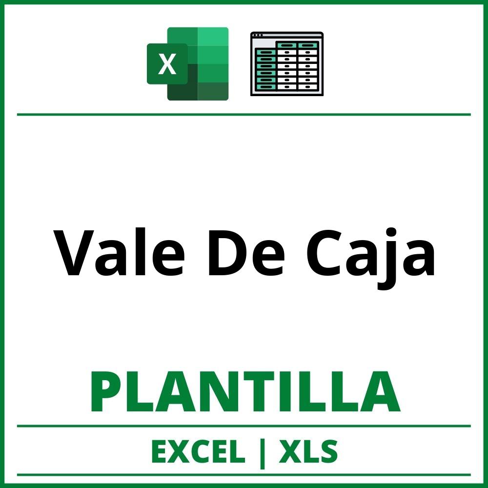 ▷ Formato de Vale De Caja Excel | XLS